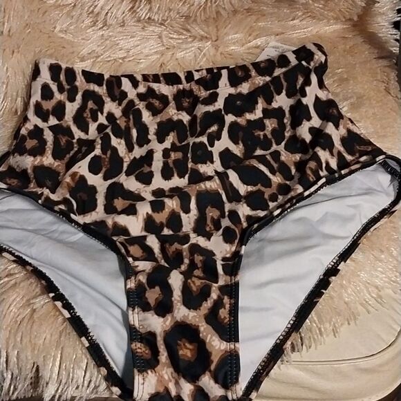 Jusfitsu High Waisted Bikini Bottom for Women Tummy Control Swimsuits NWT Size M - Picture 6 of 9